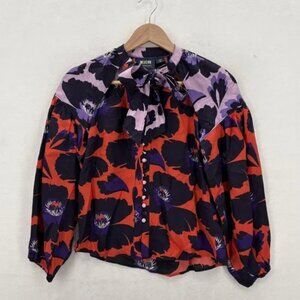Anthropologie - Maeve Puff Sleeve Floral Blouse, Small